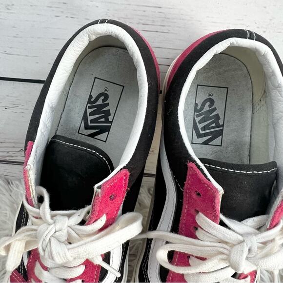 Vans Vintage Sport Black Hot Pink Low-Top Sk8 Sneakers Unisex 8.5 Men - 10 Women - Picture 6 of 13